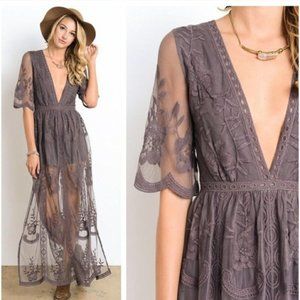 Wishlist Cream Lace Romper Dress Size S